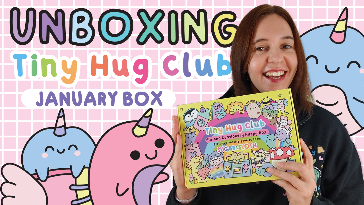 Pin & Stationery Subscription Box: Tiny Hug Club January Unboxing - New Year Narwhals