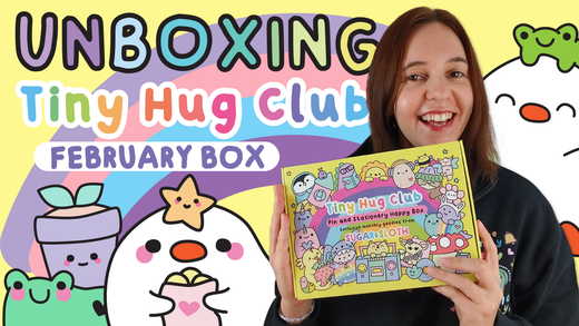 Pin & Stationery Box: Tiny Hug Club February Unboxing - Silly Goose Society