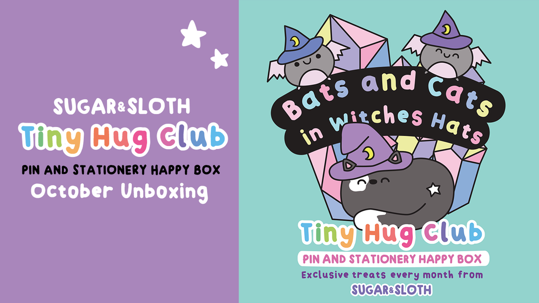 Unboxing our October Tiny Hug Club Subscription Box - Bats & Cats in Witches Hats