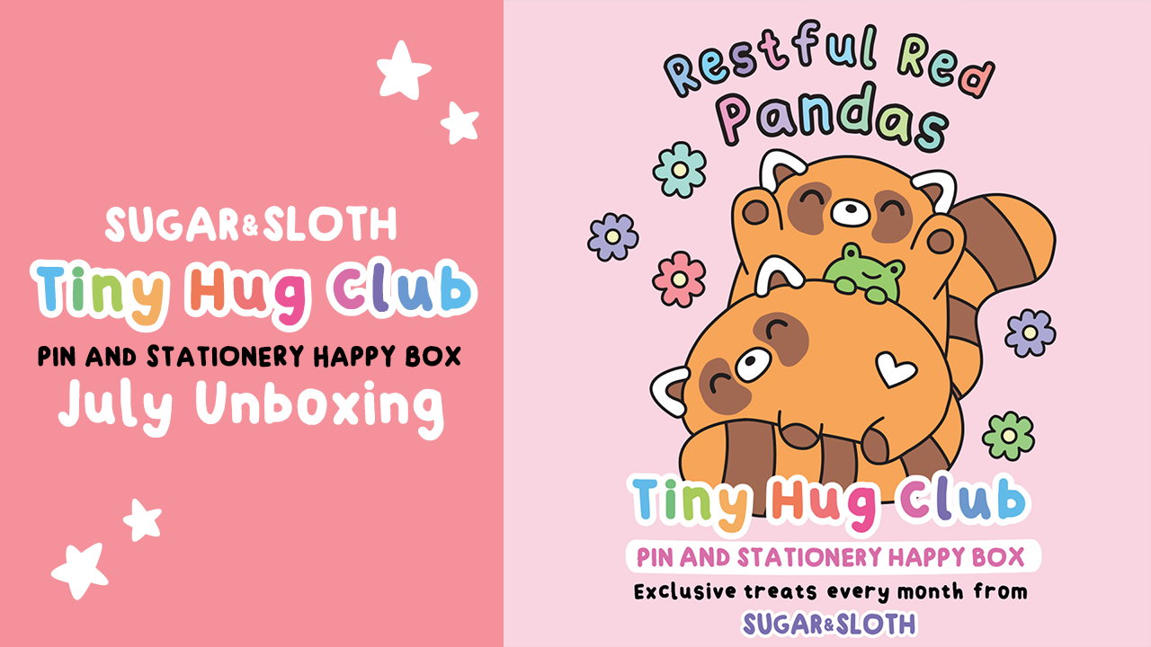 Tiny Hug Club Pin & Stationery Subscription Box Unboxing - July 2024: Restful Red Panda