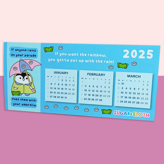 Troy the Penguin 2024 Desk Calendar