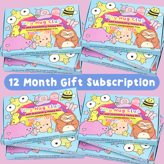 12 Month Tiny Hug Club Gift Subscription - Starts with our January Box!