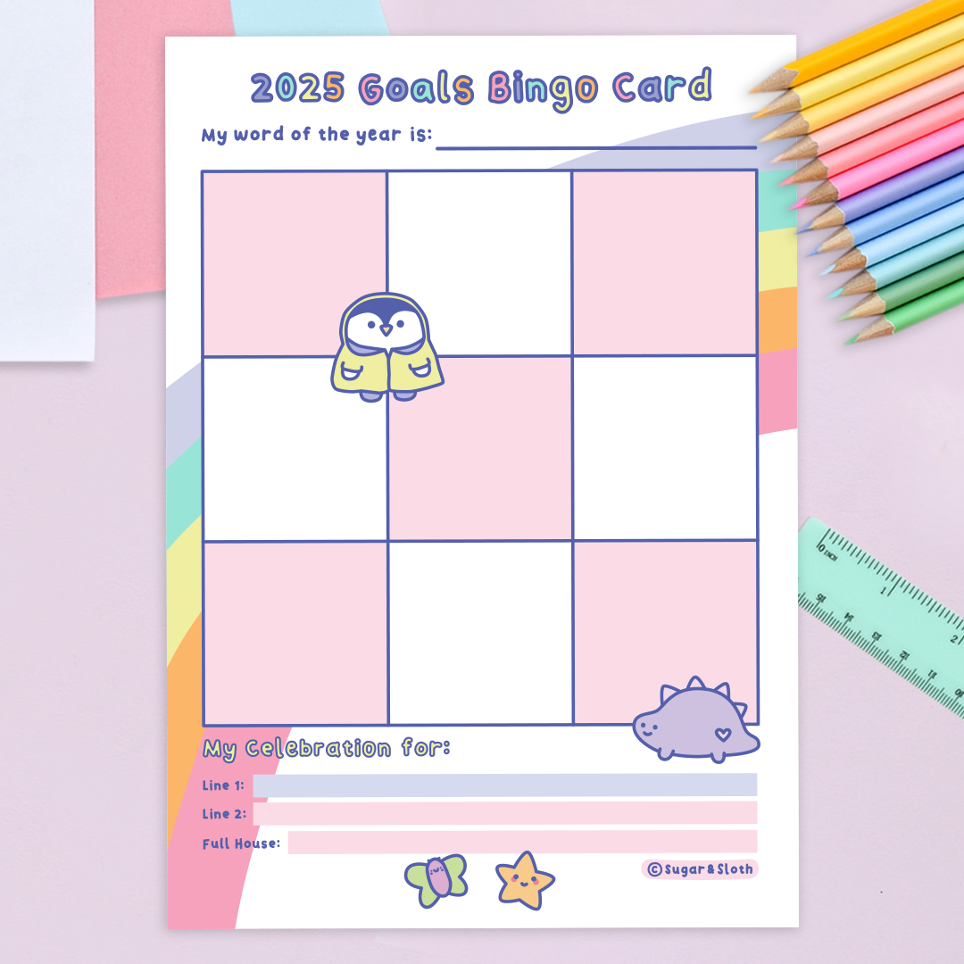 Digital Download: 2025 Goals Bingo Card