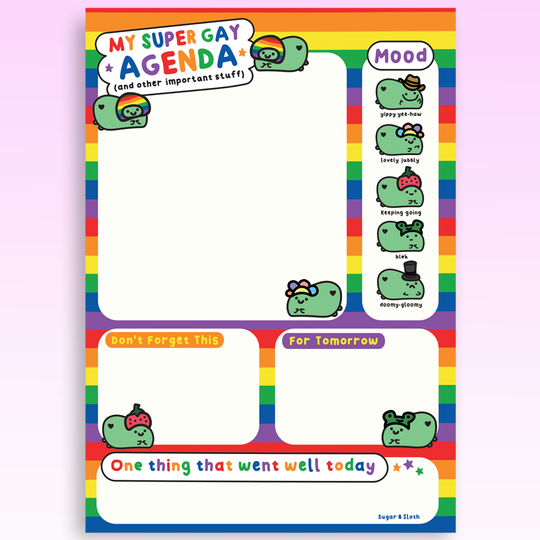 My Super Gay Agenda Rainbow Frog Planner Set