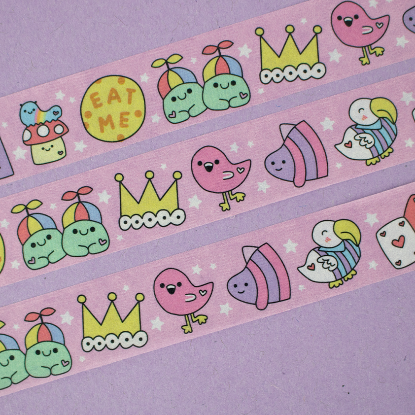 Arnold (the Dinosaur) in Wonderland Washi Tape