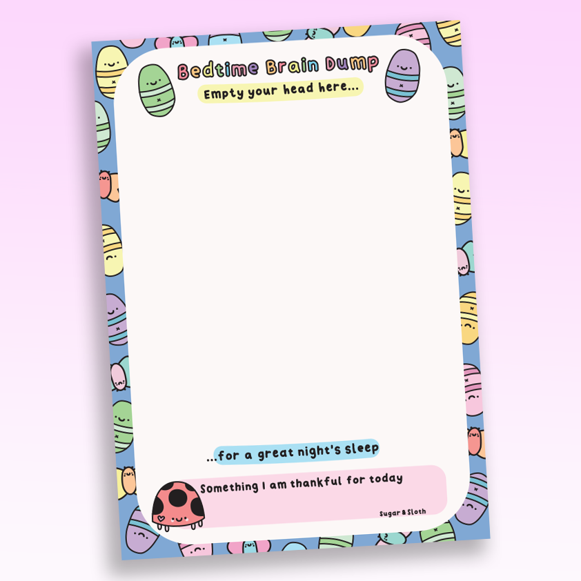 Bedtime Brain Dump A6 Notepad