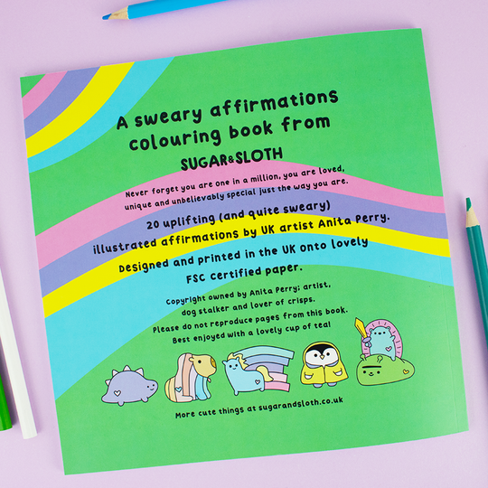 Busy Transcending Bullshit, A Sweary Affirmations Colouring Book