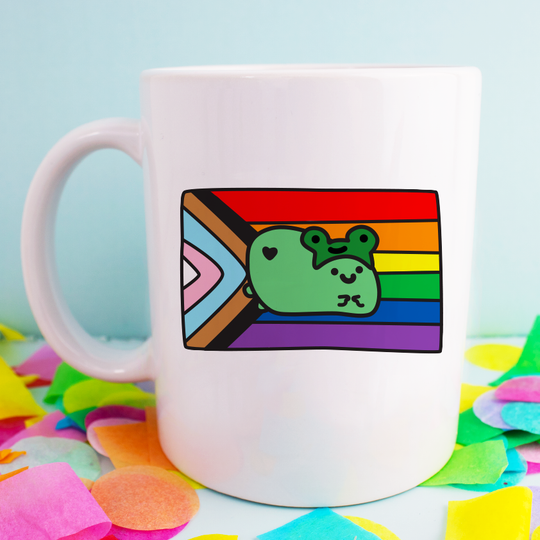 Rainbow Pride Flag Froggy Ceramic Mug