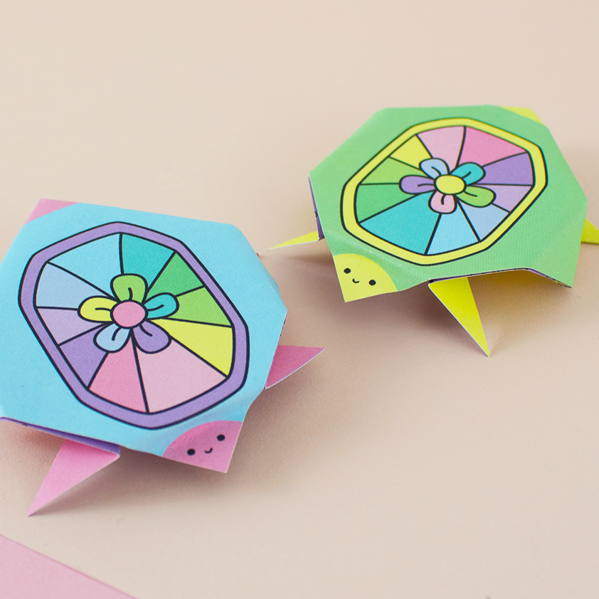 Make Your Own Origami Mindful Turtles - Makes 4 Turtles