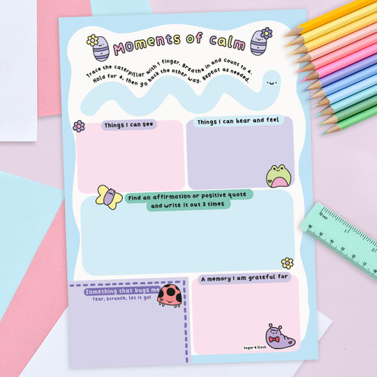 Digital Download: Moments of Calm Worksheet