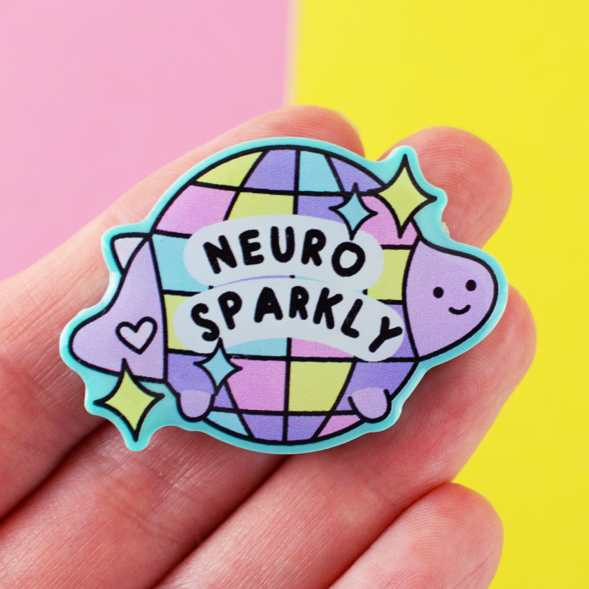 Neurosparkly Recycled Acrylic Pin