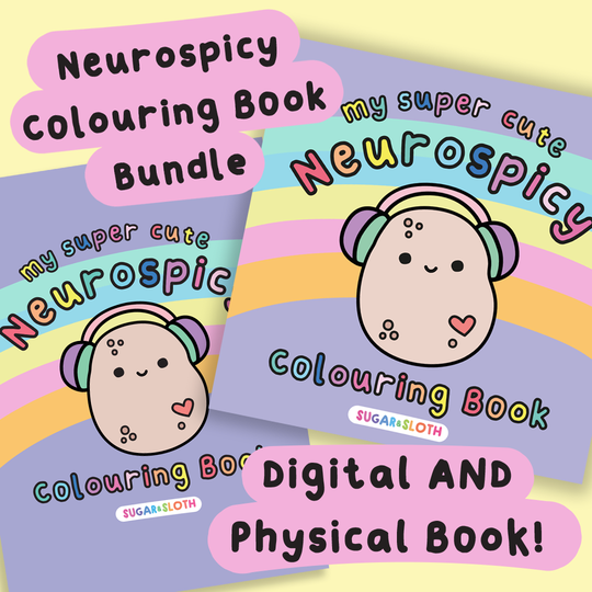 Neurospicy Colouring Book Bundle - Get both the physical AND digital copy!