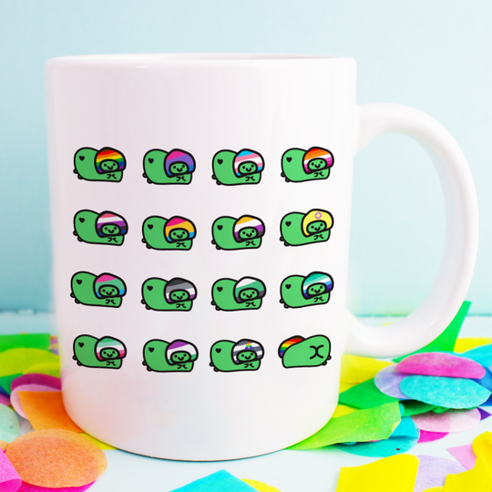Rainbow Pride Flags Froggy Ceramic Mug