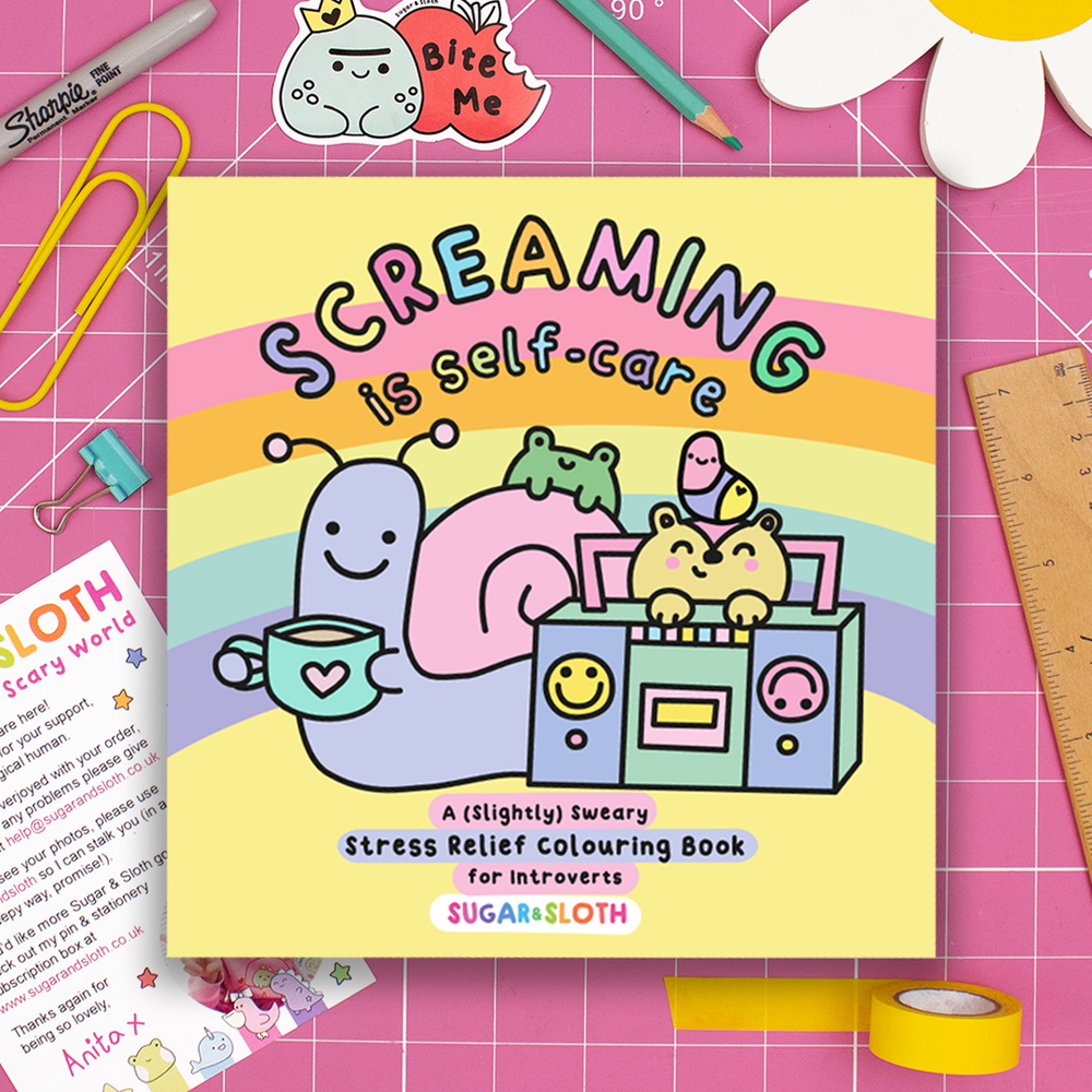 Screaming is Self-Care Colouring Book Bundle - Get both the physical AND digital copy!