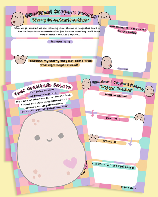 The Emotional Support Potato Stationery Bundle