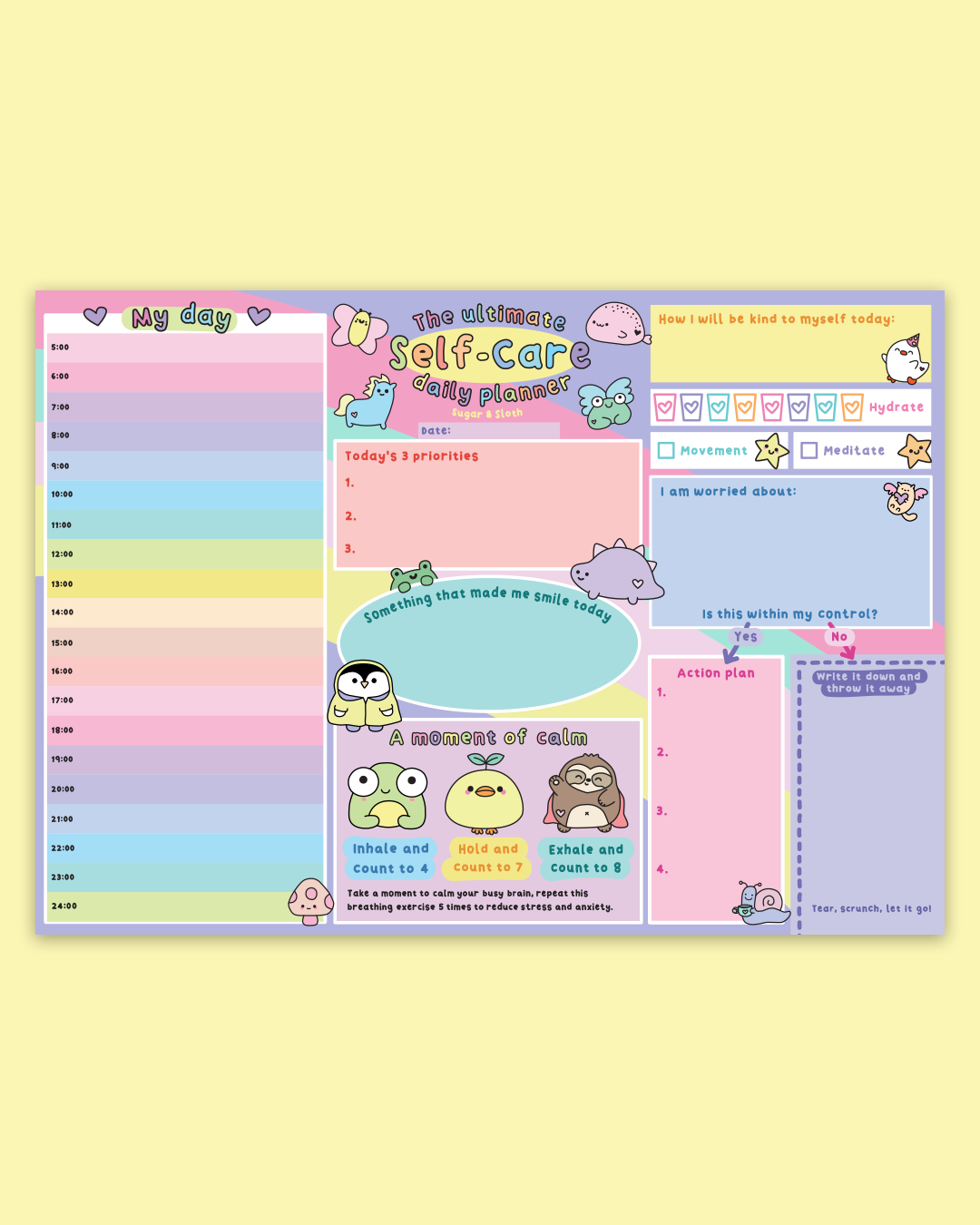 The Ultimate Self-Care Daily Planner - A4 Deskpad