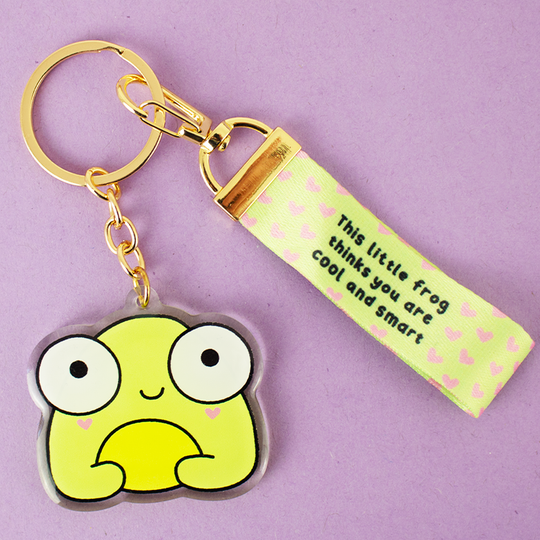 PitPat the Lucky Frog - Charm & Fabric Keyring