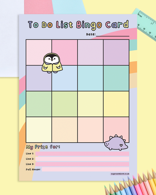 To Do List Bingo Pad - A4