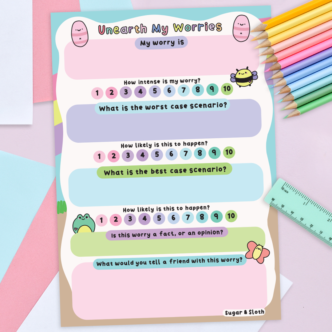 Digital Download: Unearth My Worries Worksheet