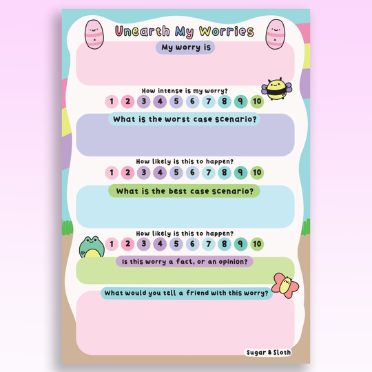 Digital Download: Unearth My Worries Worksheet