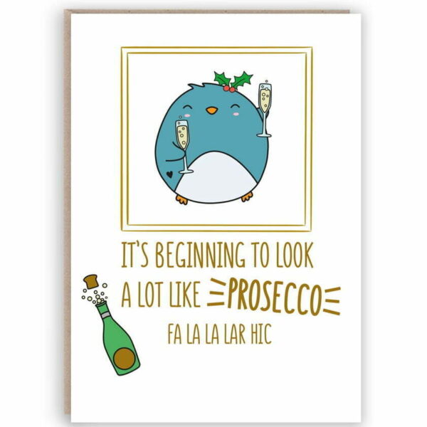 Prosecco Loving Penguin Card