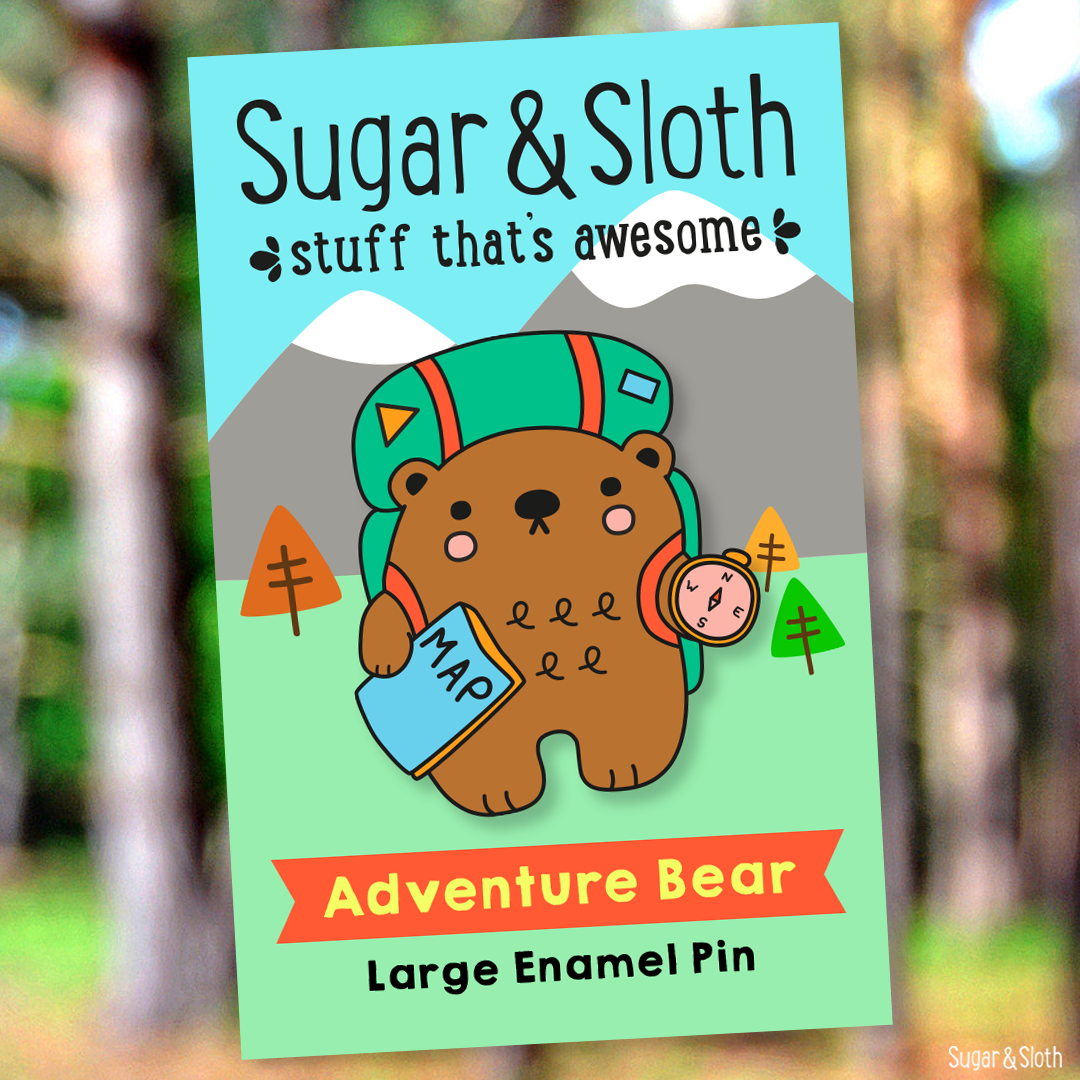 ** Club Member Free Gift! ** Christopher The Adventure Bear Enamel Pin