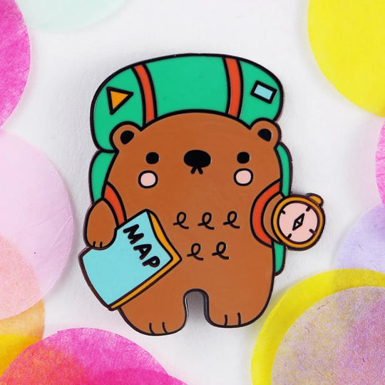 ** Club Member Free Gift! ** Christopher The Adventure Bear Enamel Pin