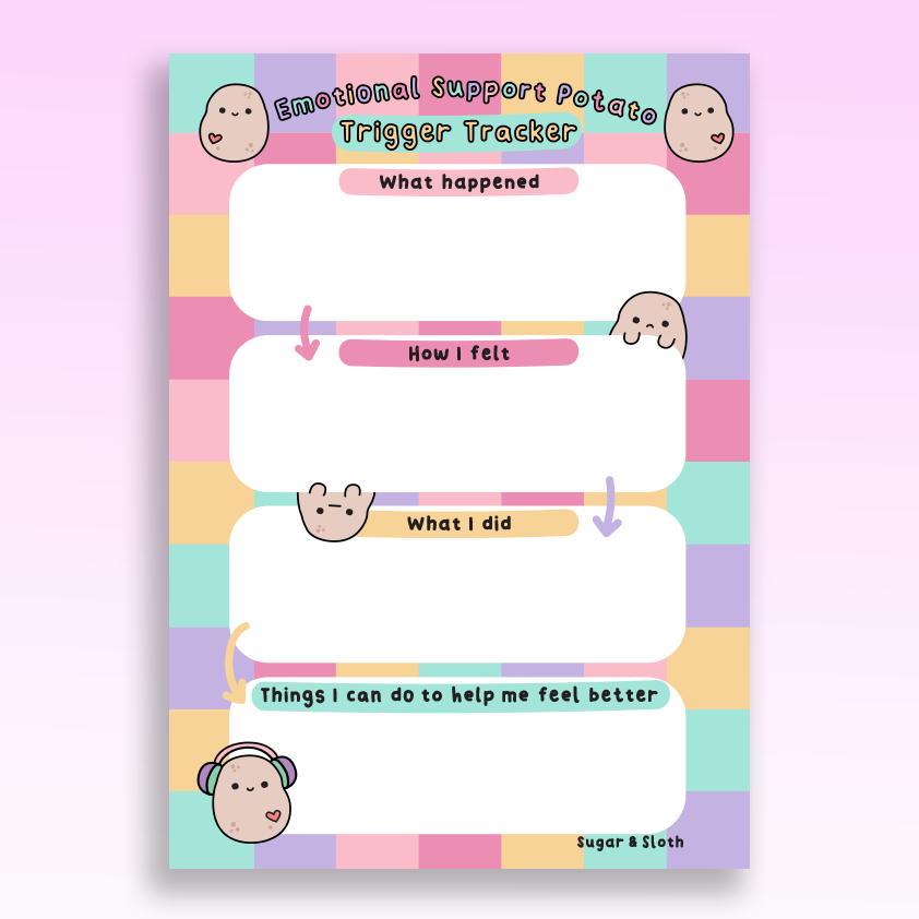 The Emotional Support Potato Stationery Bundle