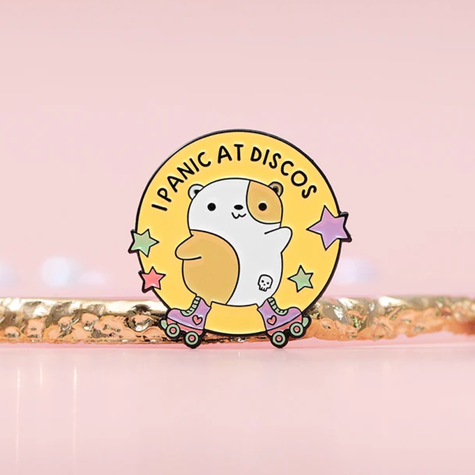 I Panic At Discos - Roller Skating Hamster Enamel Pin