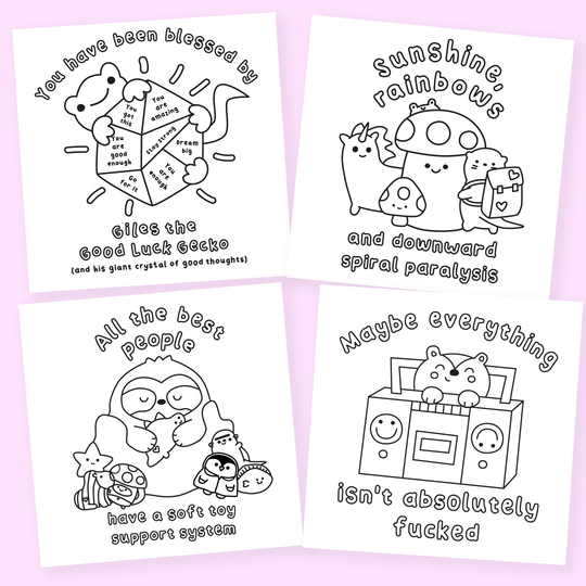 Screaming is Self-Care Colouring Book Bundle - Get both the physical AND digital copy!