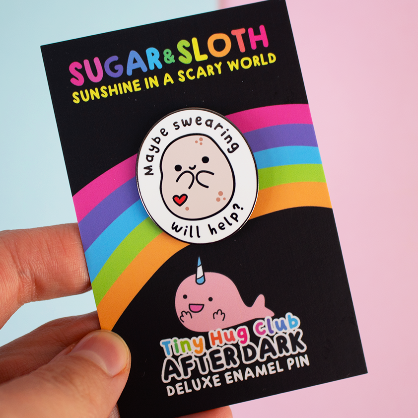 **Club member free gift!** Maybe Swearing Will Help Potato Enamel Pin