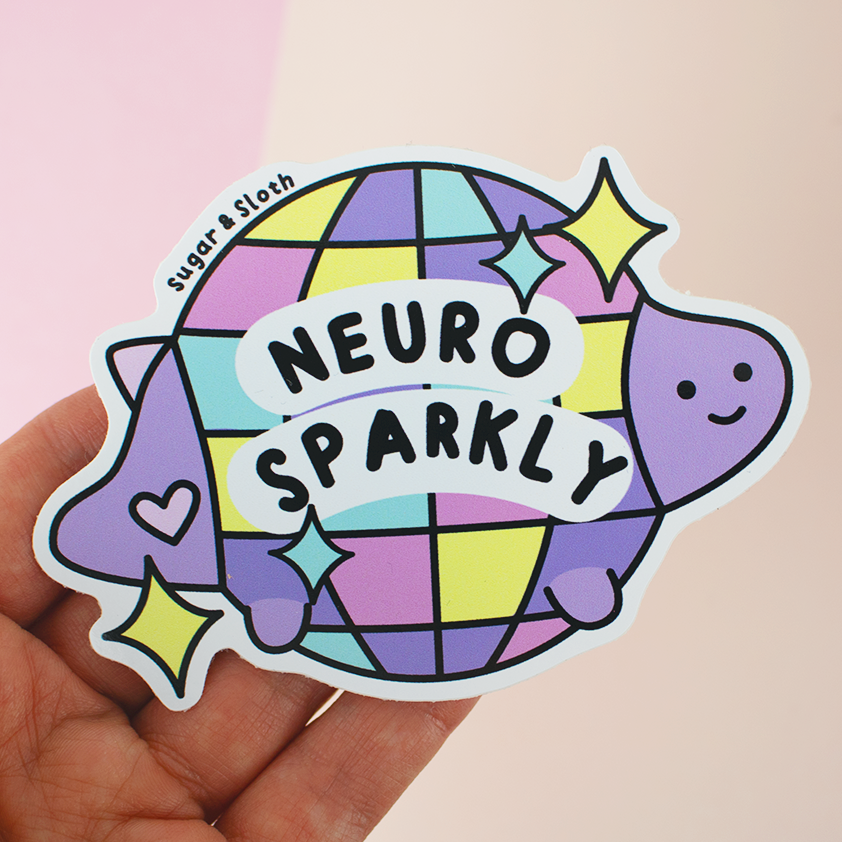 Arnold the Dinosaur Neurosparkly vinyl sticker