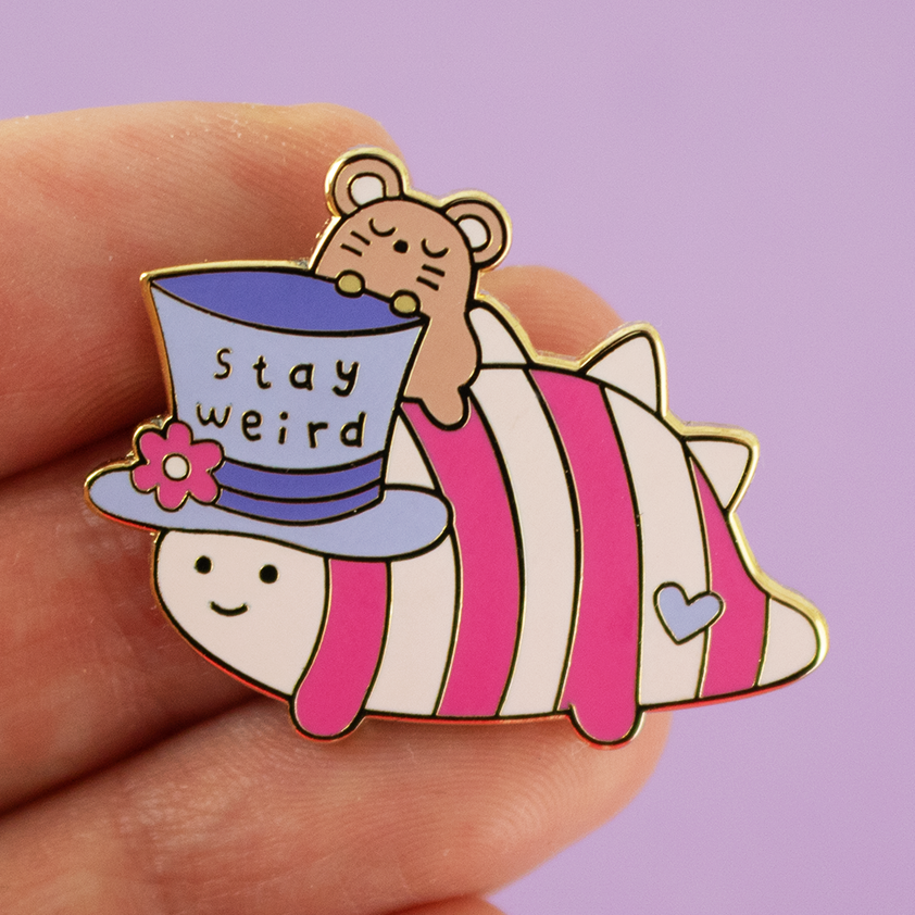 Stay Weird Arnold In Wonderland Enamel Pin