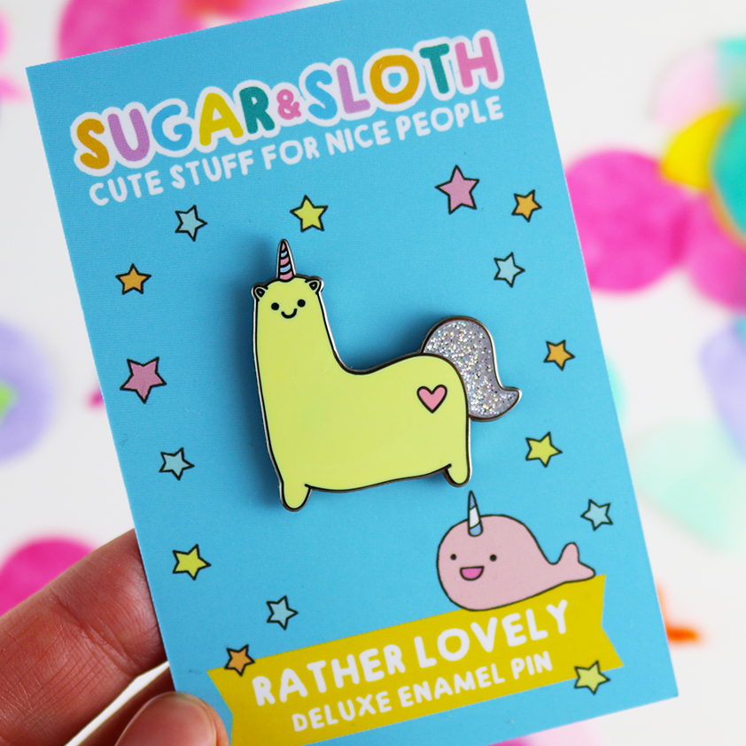 Steve the Llamacorn Enamel Pin